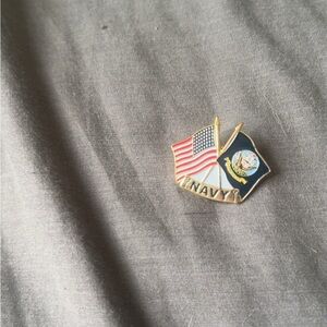 Navy Flag Pin with American Flag